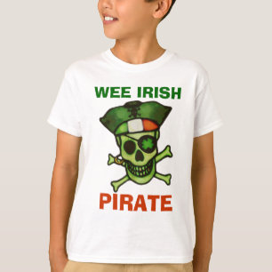 Camiseta del cráneo pirata del niño del Día de San