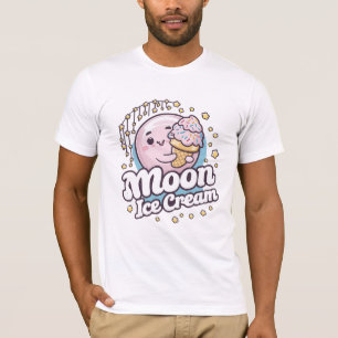Camiseta Del Crema De Hielo De La Luna