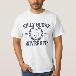 Camiseta del cuello de la universidad de Silly Goo