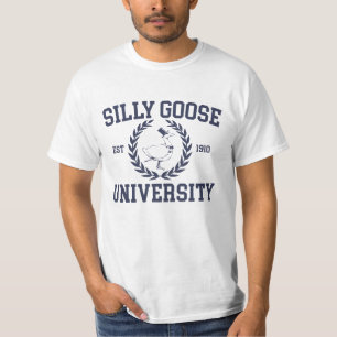 Camiseta del cuello de la universidad de Silly Goo