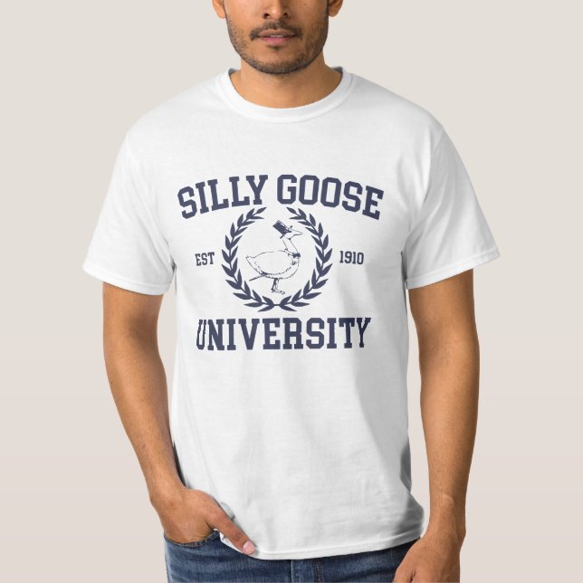 Camiseta del cuello de la universidad de Silly Goo (Anverso)