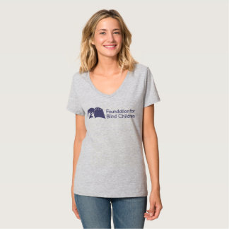 Camiseta del cuello en v de las señoras