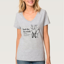 Camiseta del cuello en v del Fox