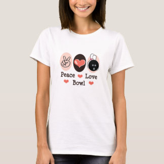 Camiseta del cuenco del amor de la paz