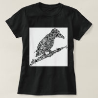 Camiseta del cuervo de Steampunk