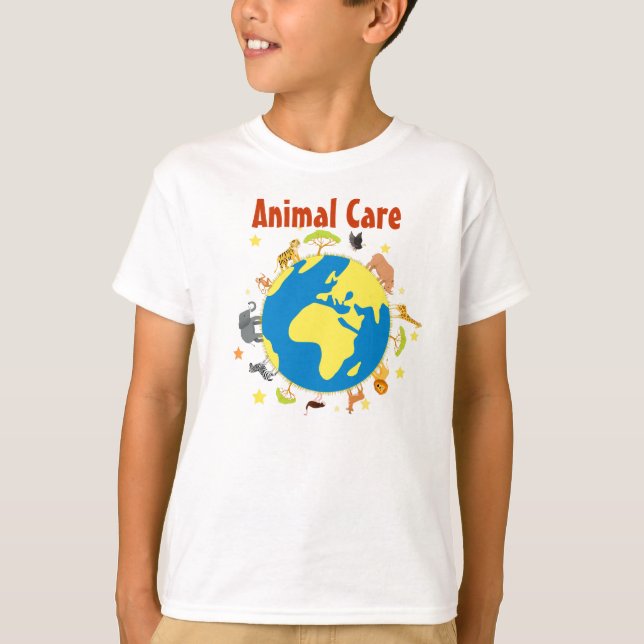 Camiseta del cuidado animal - niño (Anverso)