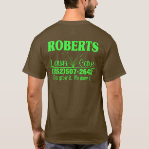 Camiseta del cuidado del césped