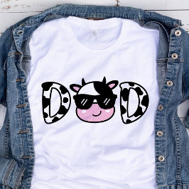 Camiseta del cumpleaños de la vaca de papá