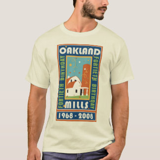 Camiseta del cumpleaños de los molinos de Oakland