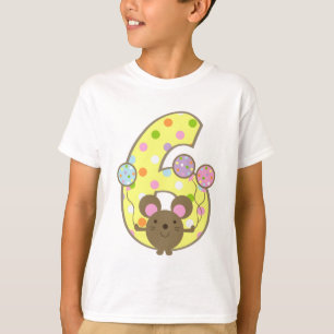 Camiseta del cumpleaños del amarillo del ratón d