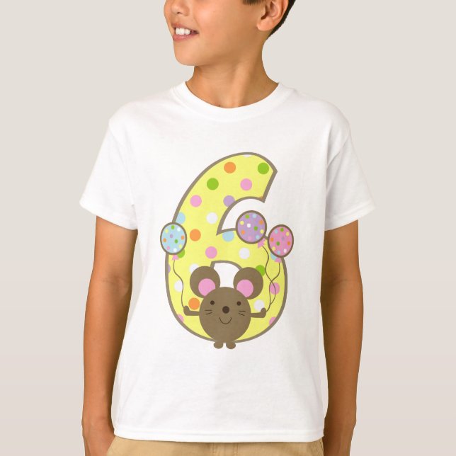 Camiseta del cumpleaños del amarillo del ratón del (Anverso)