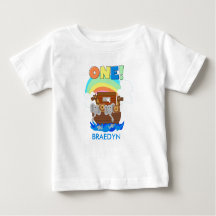 Camiseta del cumpleaños del bebé de la arca de