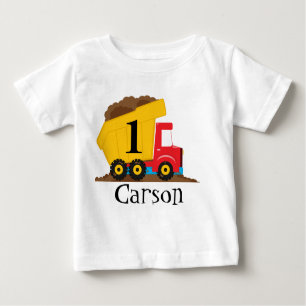 Camiseta del cumpleaños del camión volquete