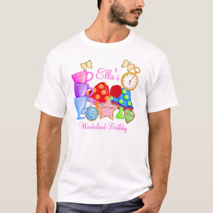 Camiseta del cumpleaños del país de las maravill