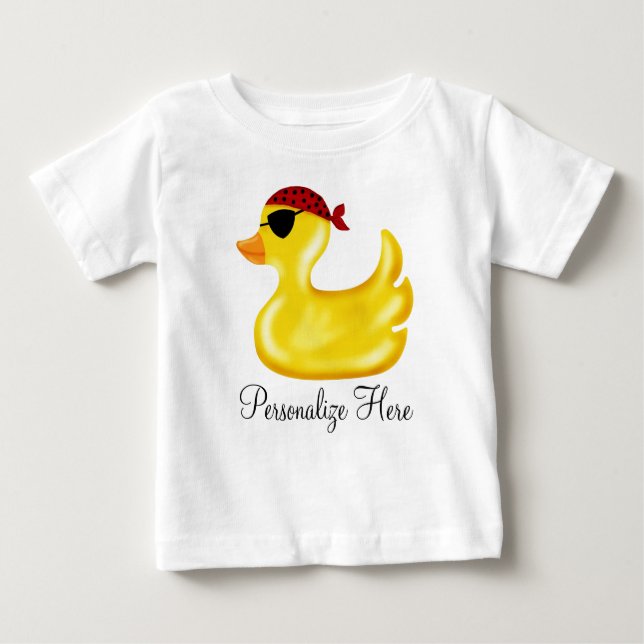 Camiseta del cumpleaños del pato del pirata (Anverso)