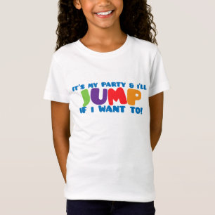 Camiseta del cumpleaños del salto del trampolín