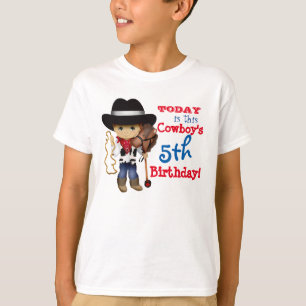 Camiseta del cumpleaños del vaquero