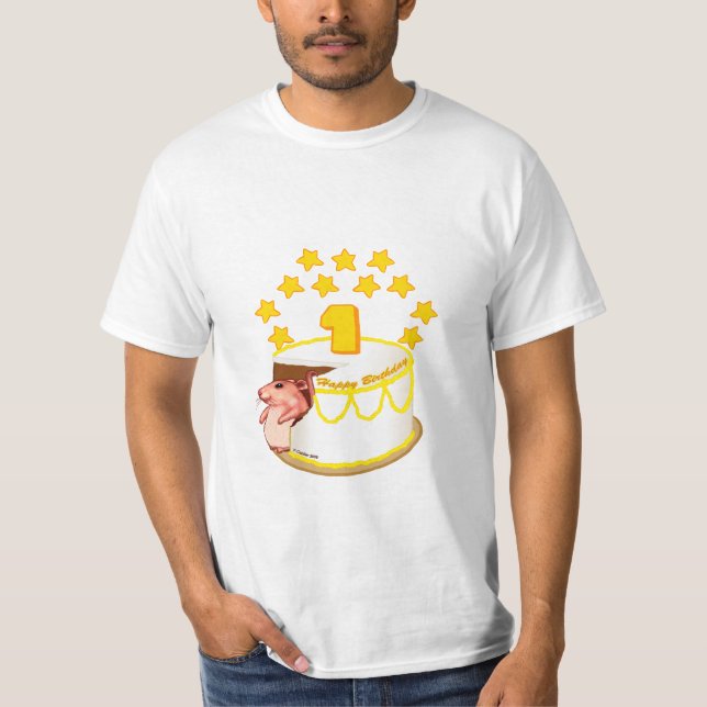 Camiseta del cumpleaños número 1 de Mouse (Anverso)