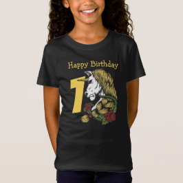 Camiseta del cumpleaños número uno del Unicornio G