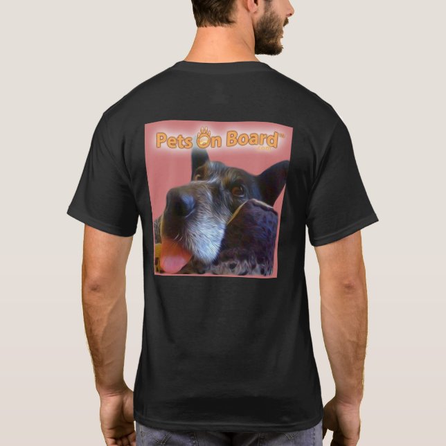 Camiseta del ™ de los mascotas a bordo, lengua (Reverso)