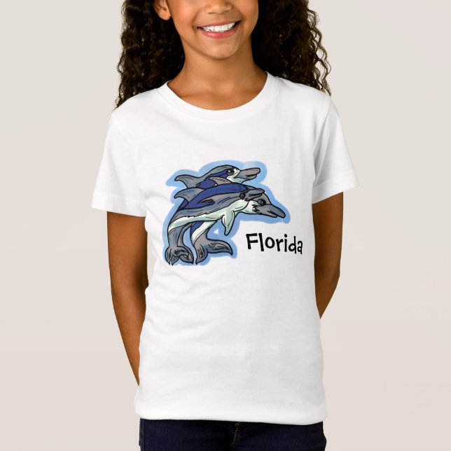 Camiseta del delfín de la Florida de los chicas (Anverso)
