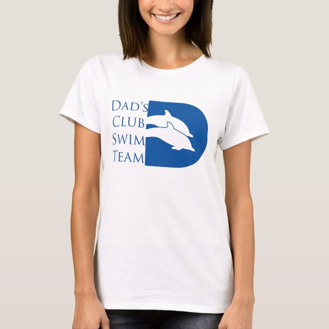 Camiseta del delfín de las mujeres, blanca (Anverso)