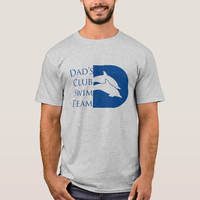 Camiseta del delfín de los hombres, gris (Anverso)