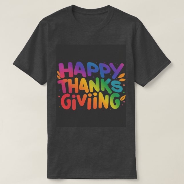 Camiseta del Día de Acción de Gracias feliz person (Diseño del anverso)