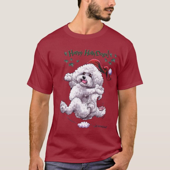 Camiseta del día de fiesta de Bichon Frise (Anverso)