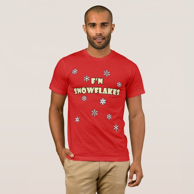Camiseta del día de fiesta de los copos de nieve (Anverso completo)