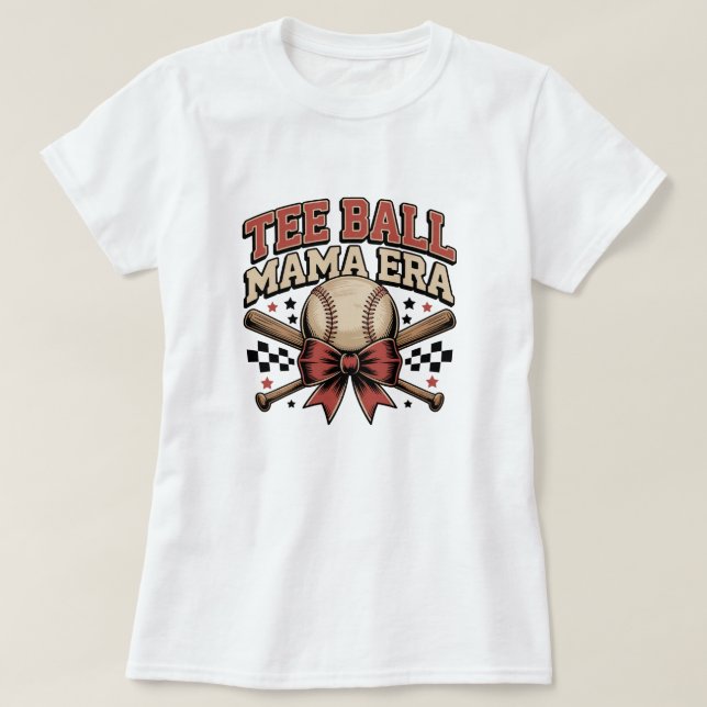 Camiseta del Día de Juego de Mamá de TEE BALL (Diseño del anverso)