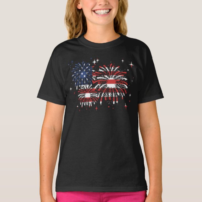 Camiseta del Día de la Independencia de Estados Un (Anverso)