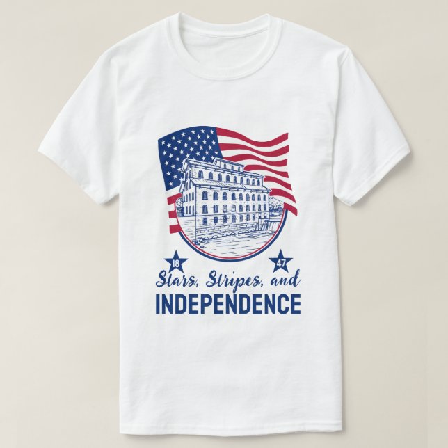 Camiseta del Día de la Independencia para Cliente  (Diseño del anverso)