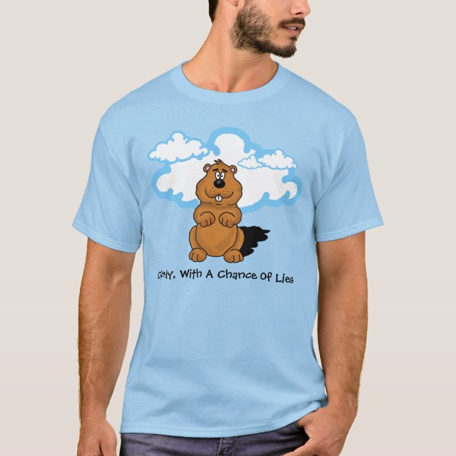 Camiseta del Día de la Nublada Groundhog (Anverso)