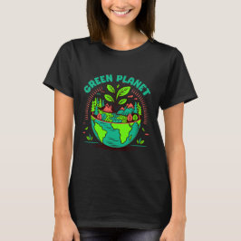 Camiseta del Día de la Tierra Planeta Verde