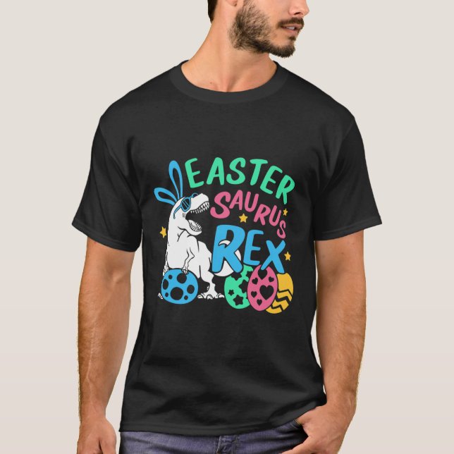 Camiseta del día de Pascua Easteraurus T-rex, Pasc (Anverso)