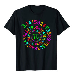 Camiseta del Día de Pi diseño en espiral para el D