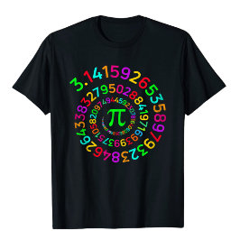 Camiseta del Día de Pi espiral Diseño de matemátic