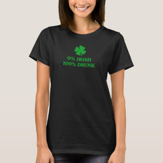 Camiseta del Día de San Patricio 0% Irlandés 100%
