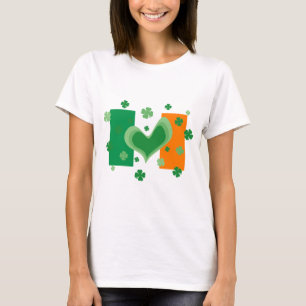 Camiseta del Día de San Patricio con bandera irlan