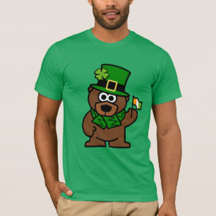 Camiseta del día de San Patricio   Oso pardo con b