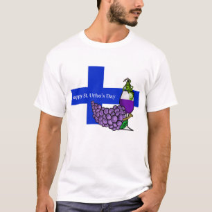 Camiseta del Día de San Urho con Grasshopper y Uva