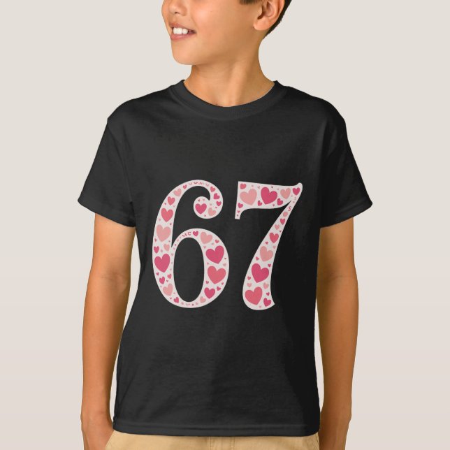 Camiseta del Día de San Valentín 67 6 7 Meme Diver (Anverso)