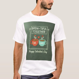 Camiseta del Día de San Valentín "Brew-tiful Toget