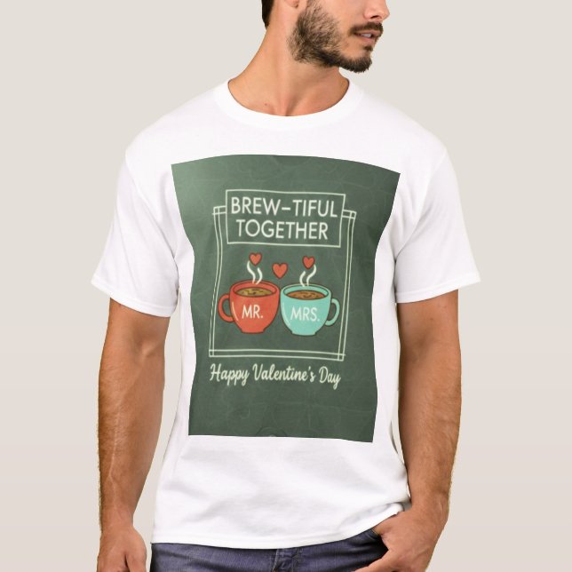 Camiseta del Día de San Valentín "Brew-tiful Toget (Anverso)