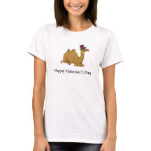 Camiseta del Día de San Valentín del camello de Hu