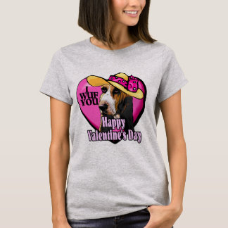 Camiseta del Día de San Valentín del perro de la z