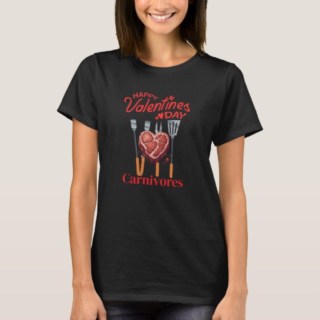 Camiseta del Día de San Valentín para carnívoros (Anverso)