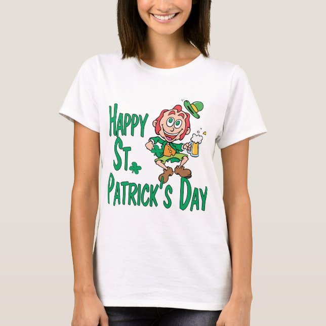 Camiseta del día de St Patrick feliz (Anverso)