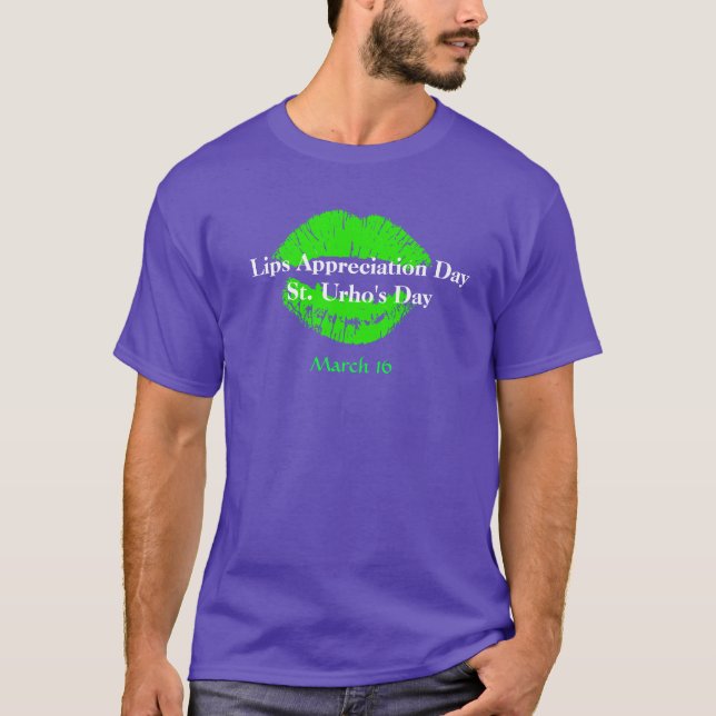Camiseta del día del aprecio de los labios y del (Anverso)